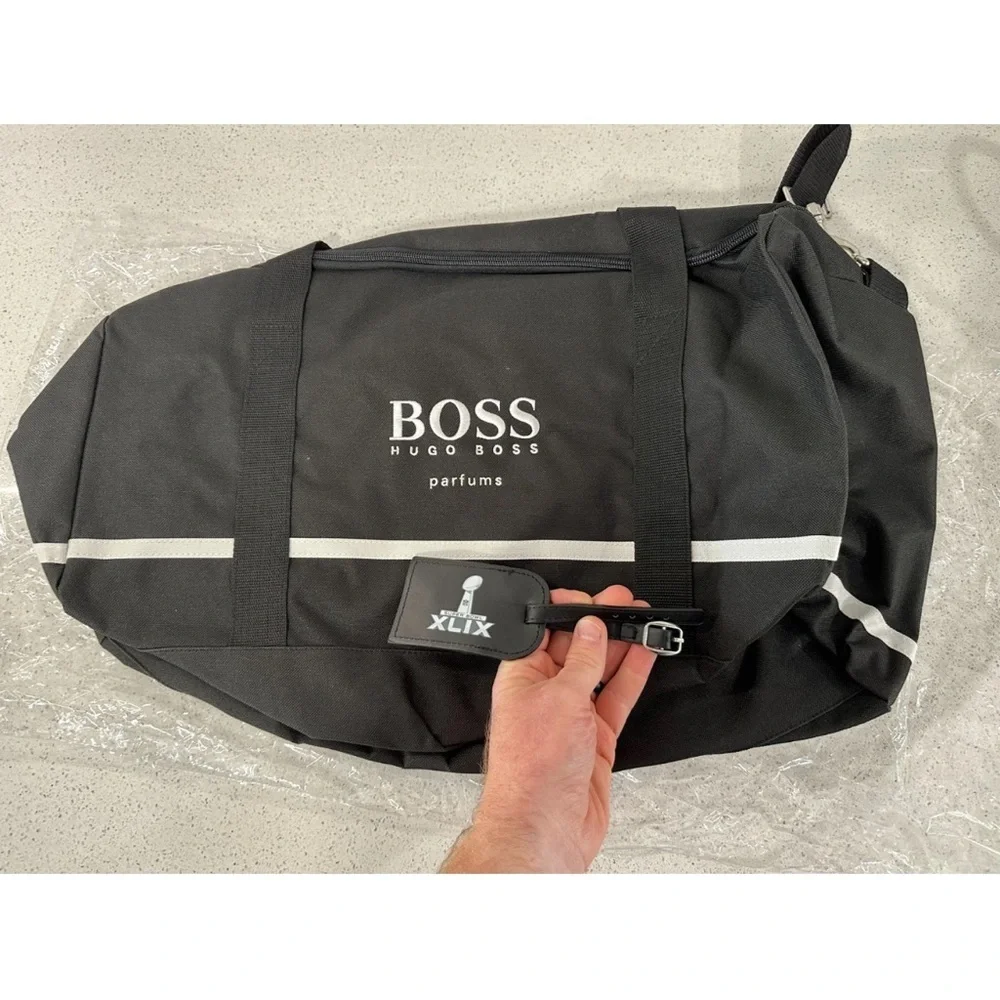 Hugo Boss sturdy nylon duffel duffle bag with shoulder strap and NFL luggage CP1
